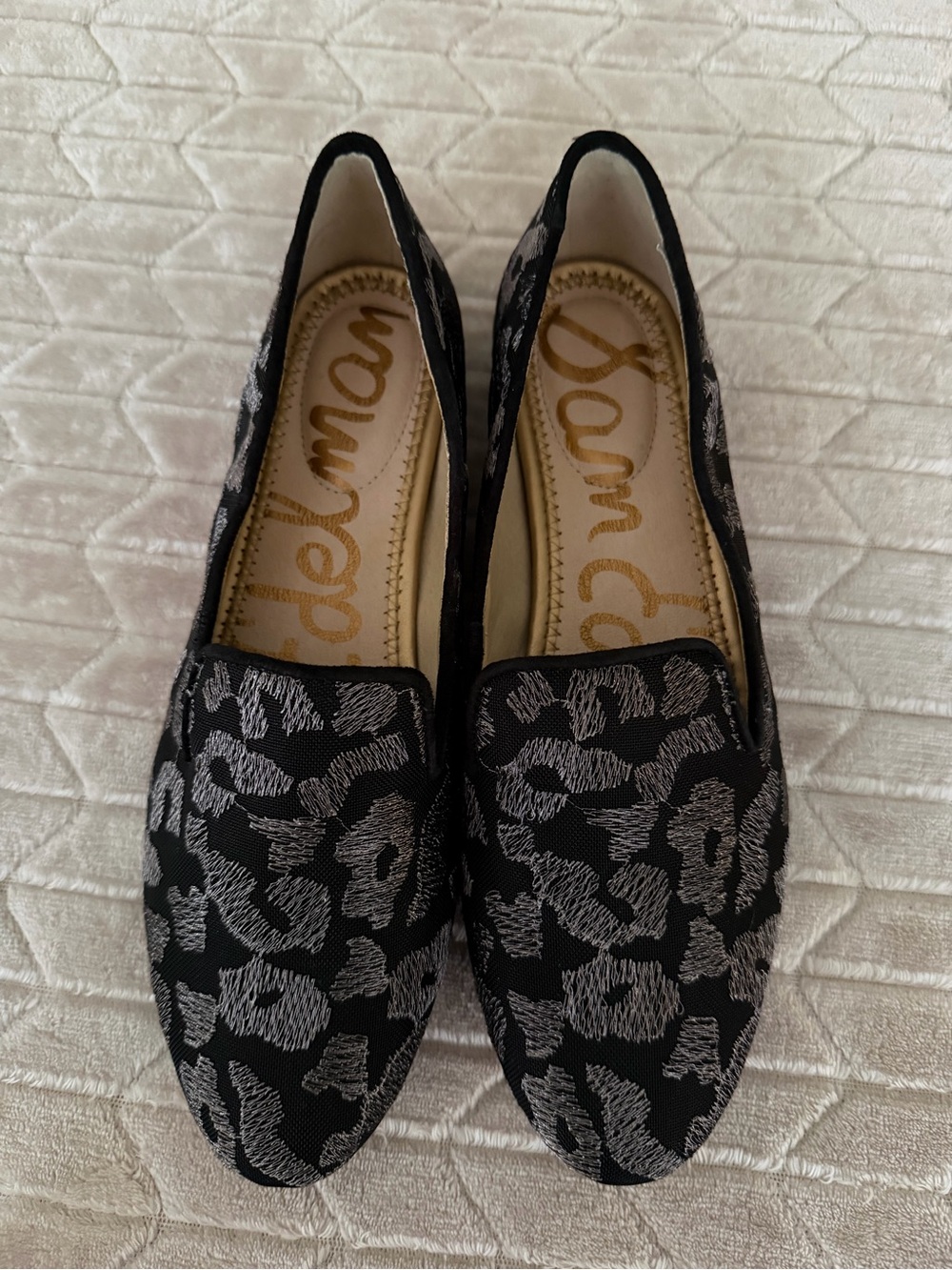 Sam Edelman Jordy Metallic Embroidered Loafer size 7